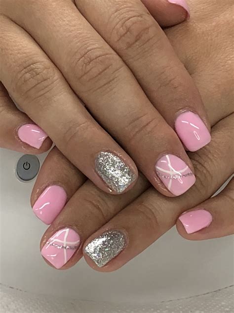 pink gel nail designs|bright pink gel nails.